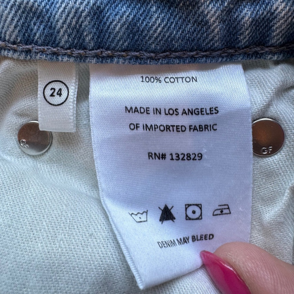 GRLFRND The Amara Maxi Pencil Skirt Back Slit Denim | Size 24 - Picture 8 of 12